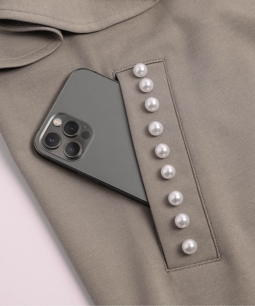 La-gemme（ラジェム）の「ウエストフリル パールポケットジレ（ベスト・レディース・ネイビー/モカ/ブラック・フリー）」の9枚目の写真