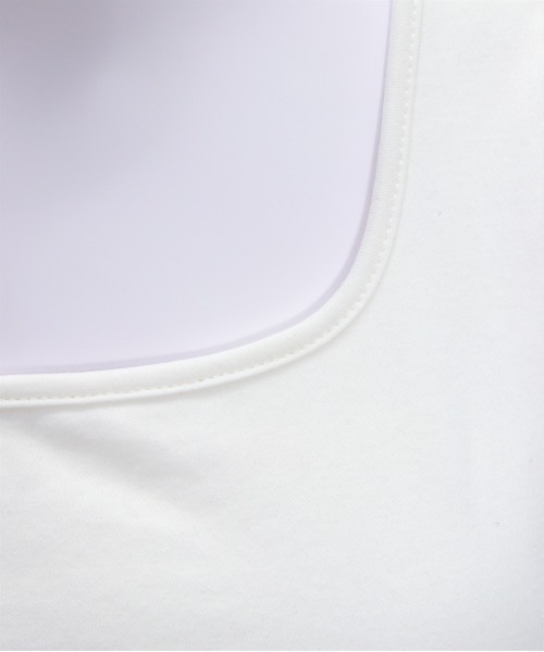 clear（クリア）の「カップ付きチビタンクトップ ［着回し万能］≪2025SS新作≫（タンクトップ・レディース・オフホワイト/ブラック・F）」の11枚目の写真