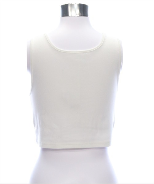 clear（クリア）の「カップ付きチビタンクトップ ［着回し万能］≪2025SS新作≫（タンクトップ・レディース・オフホワイト/ブラック・F）」の9枚目の写真