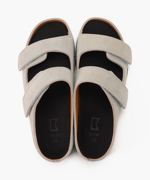 BENEXY（ベネクシー）の「120W/イチニイマル ダブリュー ベロアレザー スリム (UNISEX)（サンダル・レディース・グレイッシュベージュ/ブラック・35/36/37/38/39/40/41/42/43/44）」の8枚目の写真