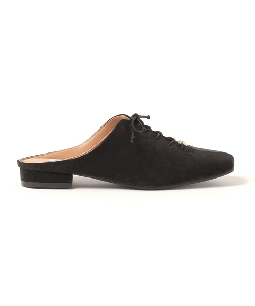 BAYFLOW（ベイフロー）の「レースアップフラットミュール（その他シューズ・レディース・ブラック/ピンク・LARGE/MEDIUM）」の6枚目の写真