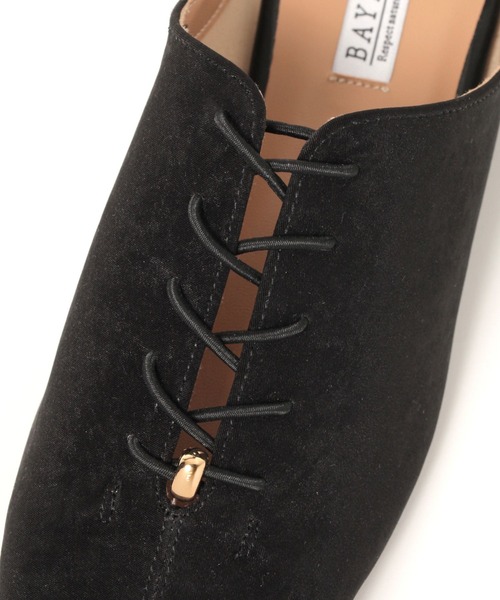 BAYFLOW（ベイフロー）の「レースアップフラットミュール（その他シューズ・レディース・ブラック/ピンク・LARGE/MEDIUM）」の14枚目の写真