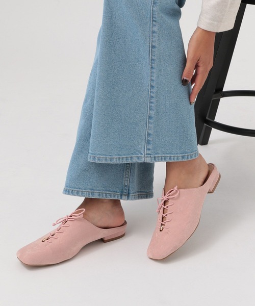 BAYFLOW（ベイフロー）の「レースアップフラットミュール（その他シューズ・レディース・ブラック/ピンク・LARGE/MEDIUM）」の22枚目の写真