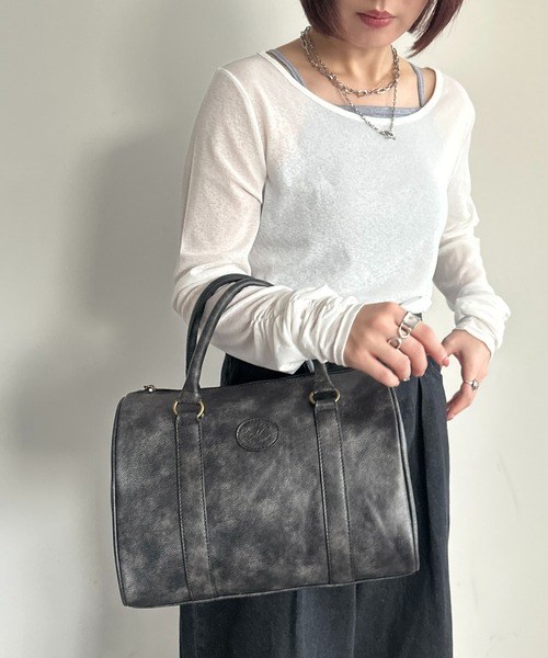 apres jour mignon(アプレジュールミニョン)の「ボストンバッグ(ボストンバッグ・レディース・ブラウン/ブラック・フリー)」の1枚目の写真