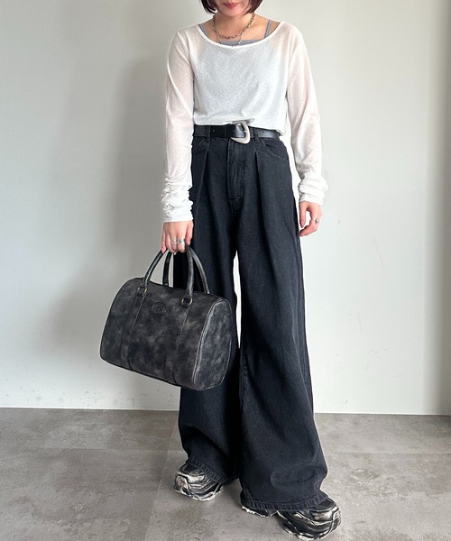 apres jour mignon(アプレジュールミニョン)の「ボストンバッグ(ボストンバッグ・レディース・ブラウン/ブラック・フリー)」の6枚目の写真