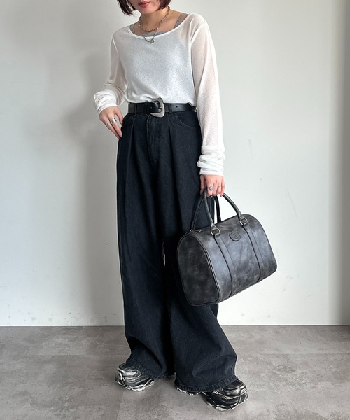 apres jour mignon(アプレジュールミニョン)の「ボストンバッグ(ボストンバッグ・レディース・ブラウン/ブラック・フリー)」の7枚目の写真