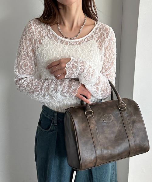 apres jour mignon(アプレジュールミニョン)の「ボストンバッグ(ボストンバッグ・レディース・ブラウン/ブラック・フリー)」の8枚目の写真