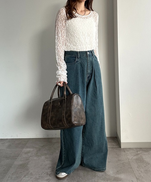 apres jour mignon(アプレジュールミニョン)の「ボストンバッグ(ボストンバッグ・レディース・ブラウン/ブラック・フリー)」の10枚目の写真