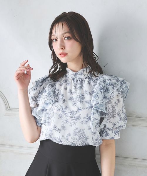 INGNI(イング)の「2Wayリボンシアーフリル半袖ブラウス(シャツ/ブラウス・レディース・ホワイト系その他3/ホワイト系その他/オフホワイト・M)」の19枚目の写真
