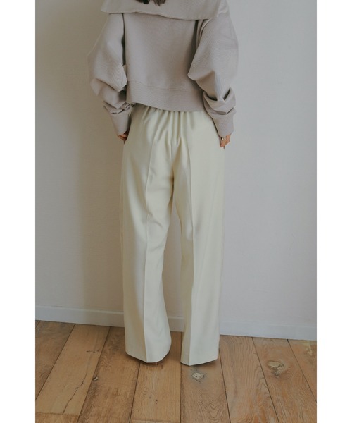 ksaito ニードル　スラックス チコ Chico サイドベルト付スラックス （GRY） -ファッション