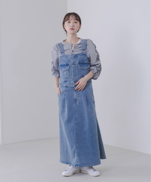 Eimee Law（エイミーロウ）の「シャーリングショートカーデ（カーディガン/ボレロ・レディース・ブルー/グレー/スミクロ/オフホワイト・FREE）」の17枚目の写真