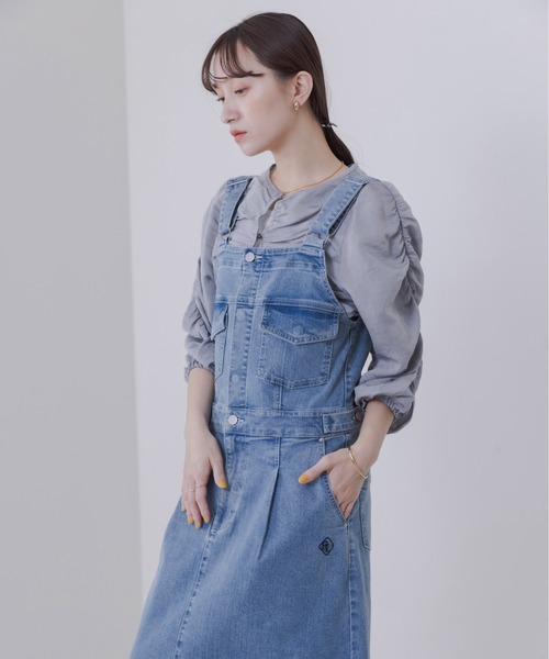 Eimee Law（エイミーロウ）の「シャーリングショートカーデ（カーディガン/ボレロ・レディース・ブルー/グレー/スミクロ/オフホワイト・FREE）」の20枚目の写真