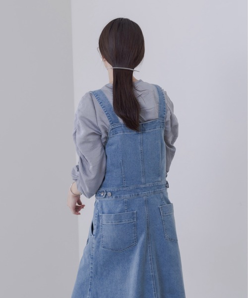 Eimee Law（エイミーロウ）の「シャーリングショートカーデ（カーディガン/ボレロ・レディース・ブルー/グレー/スミクロ/オフホワイト・FREE）」の22枚目の写真