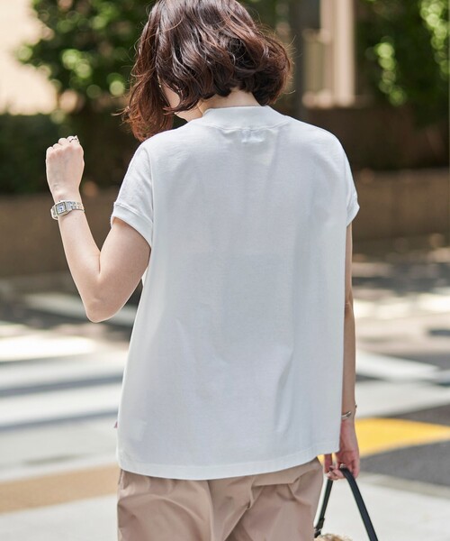 COOHEM（コーヘン） ストライプリブニット コンビTシャツ / レディース ノースリーブ フレンチスリーブ 配色 Coohem COOHEM（コーヘン） ストライプリブニット コンビTシャツ