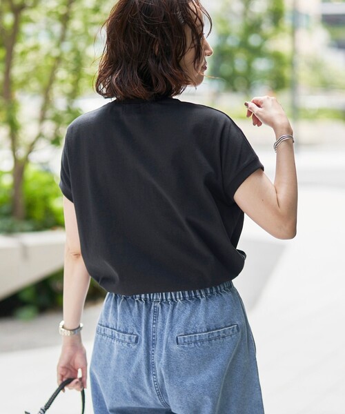 coen(コーエン)の「リピT・USAコットンフレンチスリーブTシャツ(WEB限定カラー)(Tシャツ/カットソー・レディース・ブラック/オフホワイト/ダークグレー/ロイヤルブルー/その他1/その他2/その他4/その他3・M/L)」の14枚目の写真