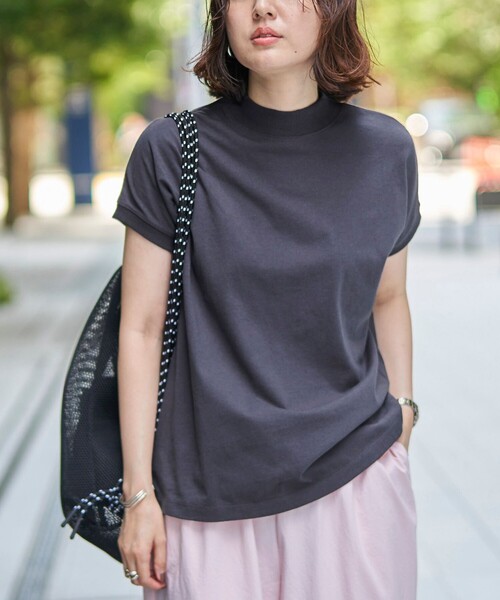 coen(コーエン)の「リピT・USAコットンフレンチスリーブTシャツ(WEB限定カラー)(Tシャツ/カットソー・レディース・ブラック/オフホワイト/ダークグレー/ロイヤルブルー/その他1/その他2/その他4/その他3・M/L)」の17枚目の写真