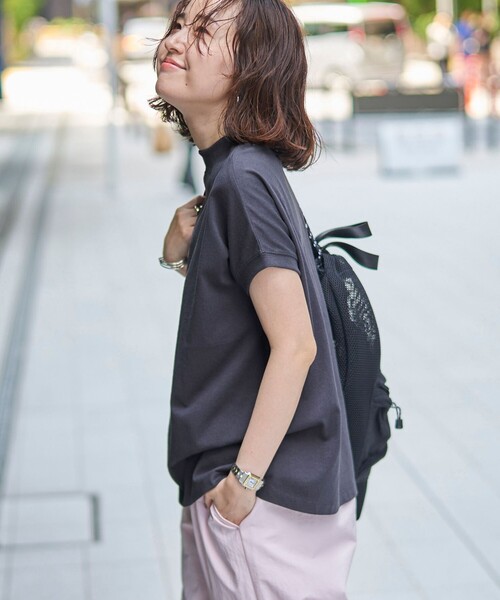 coen(コーエン)の「リピT・USAコットンフレンチスリーブTシャツ(WEB限定カラー)(Tシャツ/カットソー・レディース・ブラック/オフホワイト/ダークグレー/ロイヤルブルー/その他1/その他2/その他4/その他3・M/L)」の18枚目の写真