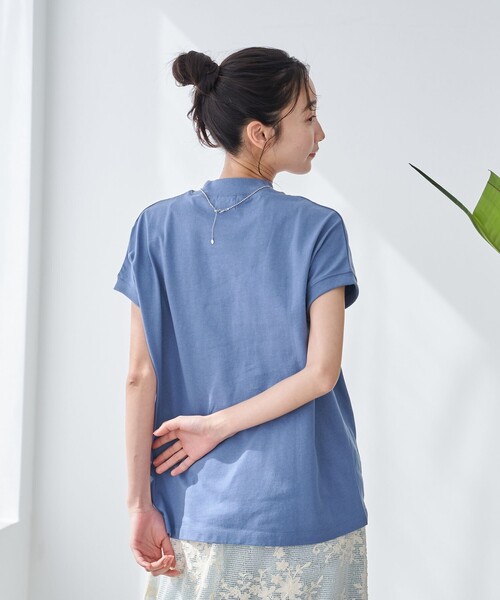 coen(コーエン)の「リピT・USAコットンフレンチスリーブTシャツ(WEB限定カラー)(Tシャツ/カットソー・レディース・ブラック/オフホワイト/ダークグレー/ロイヤルブルー/その他1/その他2/その他4/その他3・M/L)」の22枚目の写真