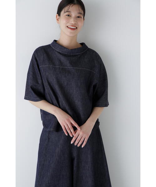 human woman(ヒューマンウーマン)の「◆ライトオンスデニムブラウス(シャツ/ブラウス・レディース・ブルー/ネイビー・MEDIUM)」の22枚目の写真