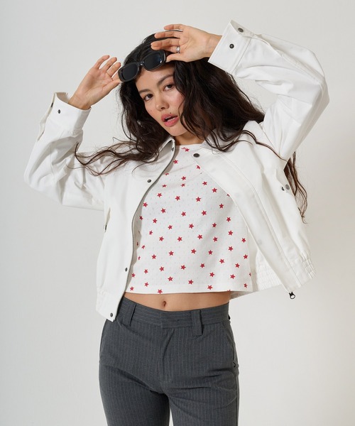 TINA：JOJUN（ティーナジョジュン）の「プリント入り レクタングルサングラス TINA：JOJUN（サングラス・レディース・ブラウン/ライトグレー・F）」の8枚目の写真