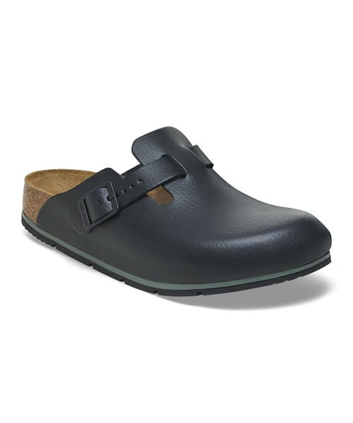 BIRKENSTOCK(ビルケンシュトック)の「Boston PRO / ボストン PRO スムースレザー black 【ナロー幅】 UNISEX(サンダル・レディース・ブラック・35(22.5㎝)/36(23cm)/37(24cm)/39.0/25㎝)」の1枚目の写真
