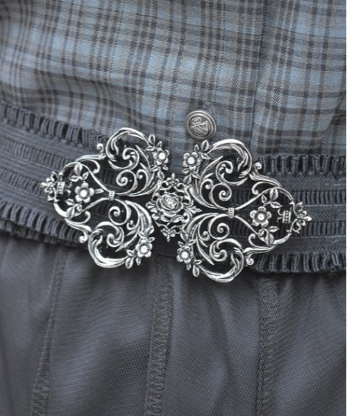 axes femme(アクシーズファム)の「花装飾クラシカルゴムベルト(ベルト・レディース・ゴールド/アンティークゴールド/アンティークシルバー/シルバー/ブラウン・FREE)」の18枚目の写真