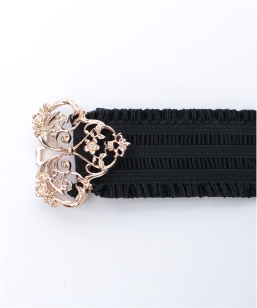 axes femme(アクシーズファム)の「花装飾クラシカルゴムベルト(ベルト・レディース・ゴールド/アンティークゴールド/アンティークシルバー/シルバー/ブラウン・FREE)」の20枚目の写真