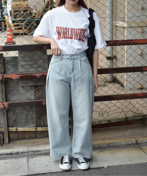spiritoso（スピリトーゾ）の「【spiritoso】カレッジアソートプリントＴシャツ(CP)（Tシャツ/カットソー・レディース・ホワイト系2/ホワイト系1・L/M）」の20枚目の写真