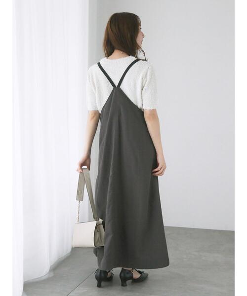 Te chichi TERRASSE（テチチテラス）の「ナイロンキャミワンピース（ワンピース・レディース・カーキ/チャコールグレー/ベージュ・F）」の13枚目の写真