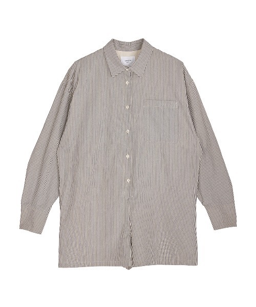 STRIPE SHIRT ROMPERS（つなぎ/オールインワン）｜Ameri（アメリ