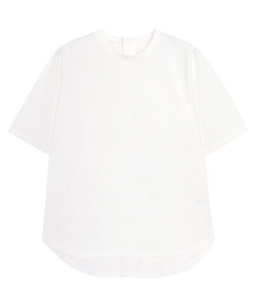 Pierrot(ピエロ)の「イージーケアバックジップデザインTシャツ(Tシャツ/カットソー・レディース・チャコール/オフホワイト/ブラック・M/L)」の9枚目の写真