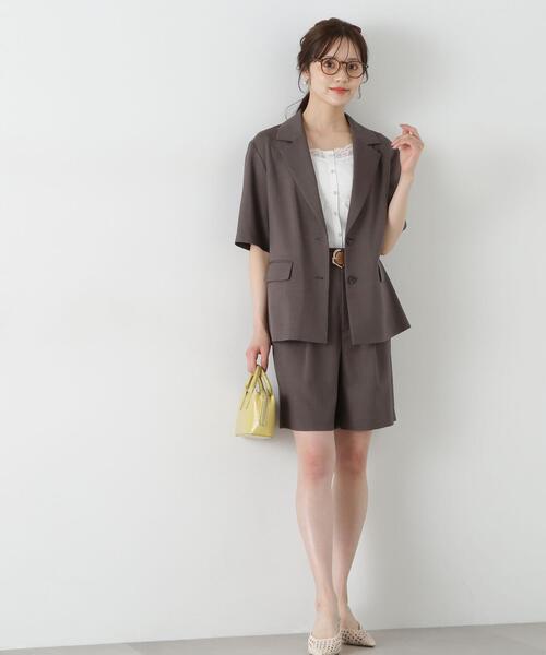 PROPORTION BODY DRESSING（プロポーションボディドレッシング）の「ハーフジャケット / 1215150500（テーラードジャケット・レディース・オフホワイト/ダークグレー・SMALL/MEDIUM）」の19枚目の写真