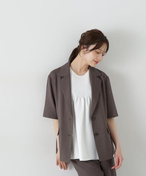 PROPORTION BODY DRESSING（プロポーションボディドレッシング）の「ハーフジャケット / 1215150500（テーラードジャケット・レディース・オフホワイト/ダークグレー・SMALL/MEDIUM）」の9枚目の写真