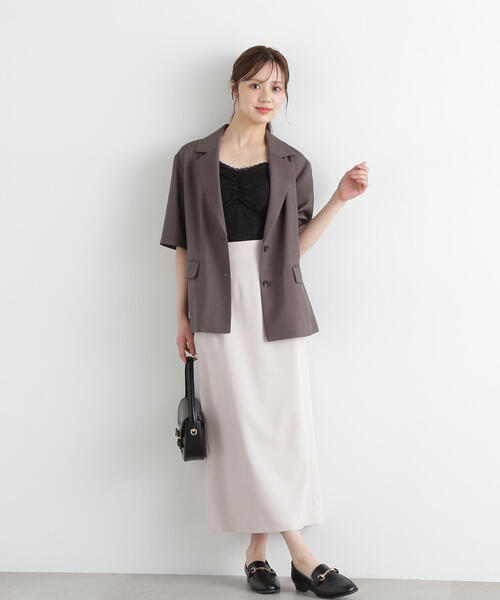 PROPORTION BODY DRESSING（プロポーションボディドレッシング）の「ハーフジャケット / 1215150500（テーラードジャケット・レディース・オフホワイト/ダークグレー・SMALL/MEDIUM）」の16枚目の写真