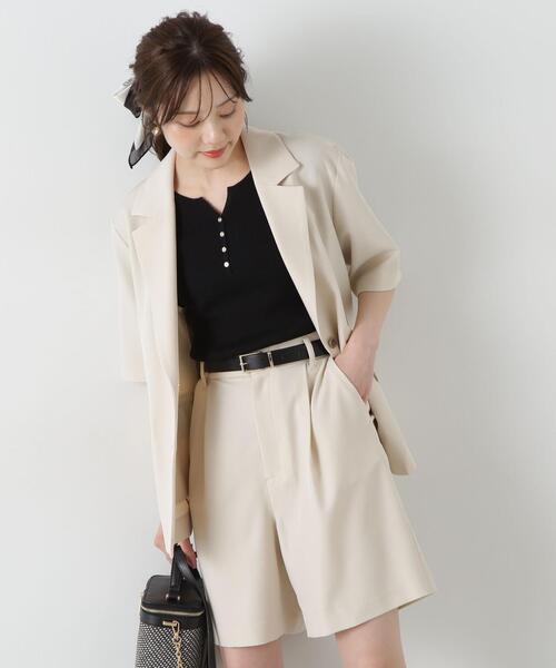 PROPORTION BODY DRESSING（プロポーションボディドレッシング）の「ハーフジャケット / 1215150500（テーラードジャケット・レディース・オフホワイト/ダークグレー・SMALL/MEDIUM）」の18枚目の写真