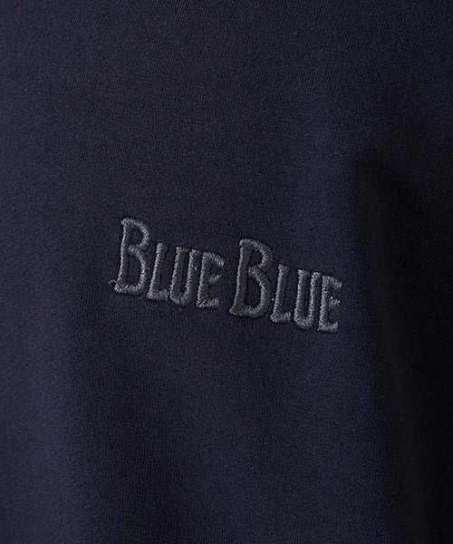 BLUE BLUE（ブルーブルー）の「スビンギザコットン BBエンブロイダリー カットオフ ライトスウェットシャツ（スウェット・メンズ・グレー/ネイビー/ホワイト・SMALL/MEDIUM/LARGE/X-LARGE）」の14枚目の写真