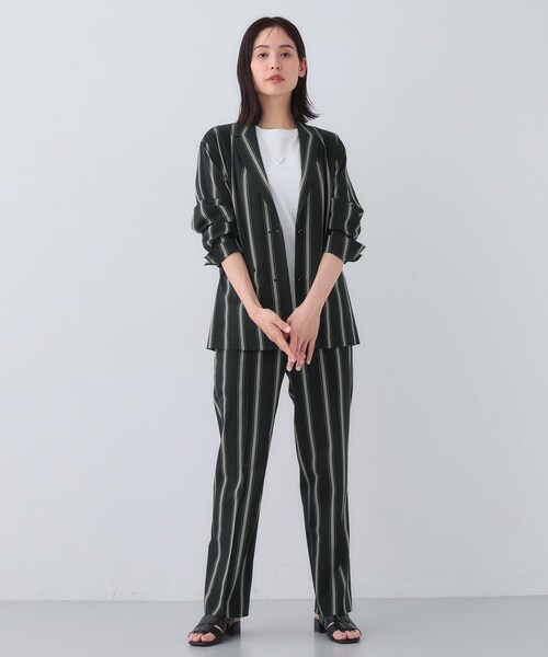 INDIVI(インディヴィ)の「【日本製/SETUP可能】コットン混ゆったりめテーパードパンツ(スーツパンツ・レディース・ブラック/ブラック系2・40/38/36/05/15 /13/19)」の10枚目の写真