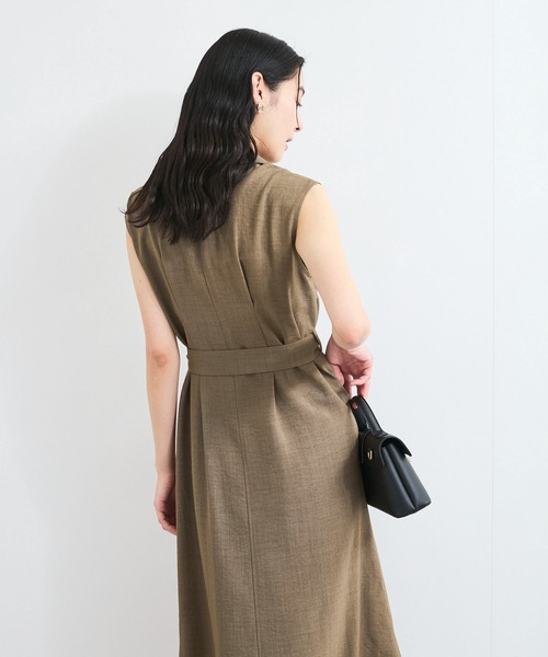 VIS（ビス）の「【美easy】リネンライクジレワンピース【接触冷感/洗える】（ワンピース・レディース・ネイビー/グリーン系その他2/キナリ・FREE）」の19枚目の写真