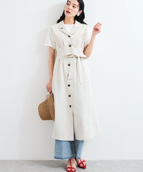 【ハンドメイド品】一点もの　リネン混ジレワンピース【新品】 BPF01_10_10241714160_6507?$