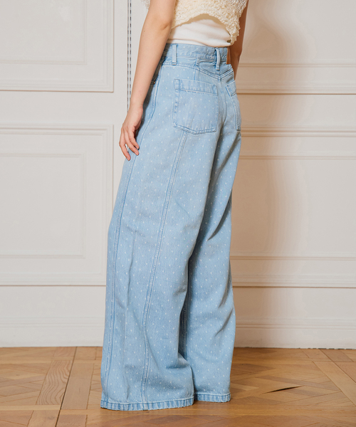 新品 IENA LA BOUCLE ハイエストウエストデニムパンツ38 IENA LA BOUCLE ハイエストウエストデニムパンツ（デニムパンツ