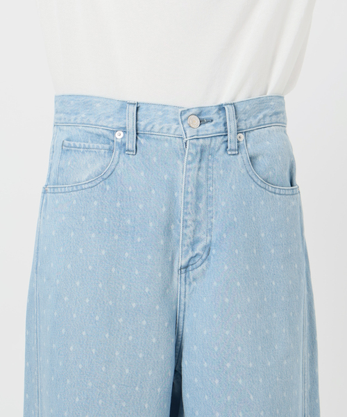 IENA LA BOUCLE ソフトデニムスクウェアドットシルエットパンツ IENA LA BOUCLE ソフトデニムスクウェアドットシルエットパンツ