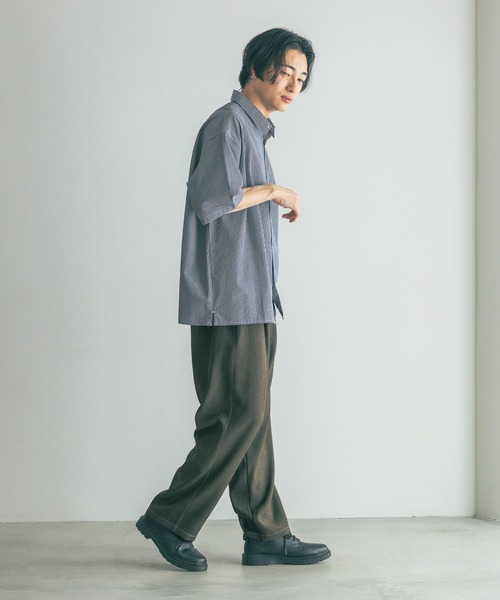 LOWRYS FARM（ローリーズファーム）の「アソートストライプシャツＳＳ　 492779（シャツ/ブラウス・メンズ・ブルー系その他/ブルー/ブルー系その他2/ブラウン・MEDIUM/LARGE）」の9枚目の写真