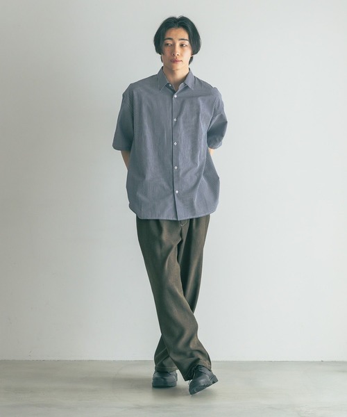 LOWRYS FARM（ローリーズファーム）の「アソートストライプシャツＳＳ　 492779（シャツ/ブラウス・メンズ・ブルー系その他/ブルー/ブルー系その他2/ブラウン・MEDIUM/LARGE）」の10枚目の写真