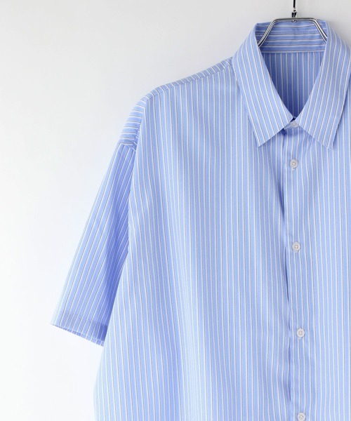 LOWRYS FARM（ローリーズファーム）の「アソートストライプシャツＳＳ　 492779（シャツ/ブラウス・メンズ・ブルー系その他/ブルー/ブルー系その他2/ブラウン・MEDIUM/LARGE）」の18枚目の写真