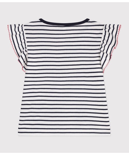 PETIT BATEAU(プチバトー)の「半袖Tシャツ(Tシャツ/カットソー・キッズ・ホワイト×ネイビー・6YEAR/8YEAR/10YEAR/12YEAR)」の2枚目の写真