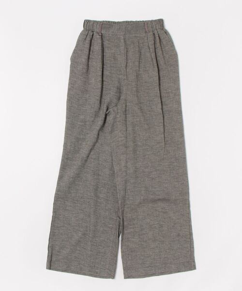 Q（キュー）の「リネンライクセミワイドパンツ（その他パンツ・レディース・アイボリー/ブラック・MEDIUM）」の5枚目の写真