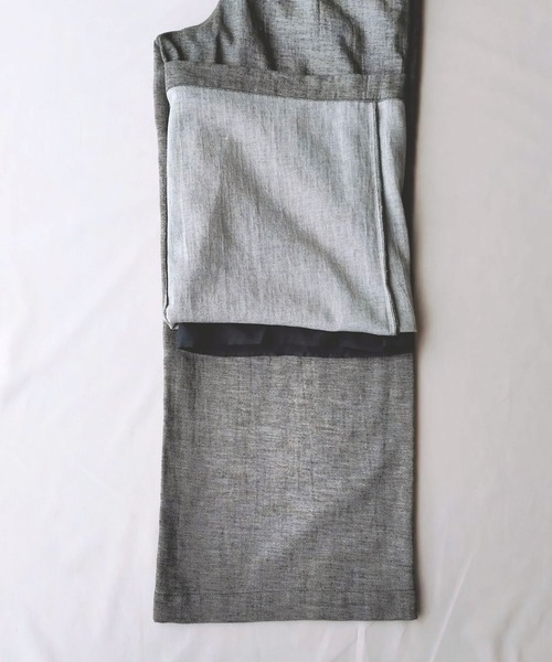 Q（キュー）の「リネンライクセミワイドパンツ（その他パンツ・レディース・アイボリー/ブラック・MEDIUM）」の11枚目の写真