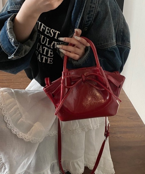 Ritzy（リッツィー）の「2way リボンデザイン PUショルダーバッグ