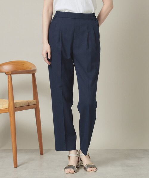 ITS'DEMO（イッツデモ）の「【手洗い可】麻調メッシュパンツ（その他パンツ・レディース・ライトベージュ/ネイビー・00）」の13枚目の写真