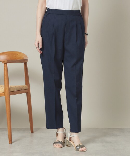 ITS'DEMO（イッツデモ）の「【手洗い可】麻調メッシュパンツ（その他パンツ・レディース・ライトベージュ/ネイビー・00）」の9枚目の写真